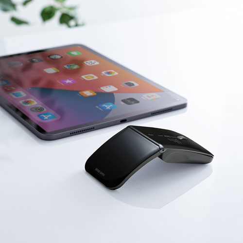 ワイヤレスマウス(Bluetooth・充電式・おすすめ・おしゃれ・人気・静音・ブラック）MA-BTIR116BKN サンワサプライ