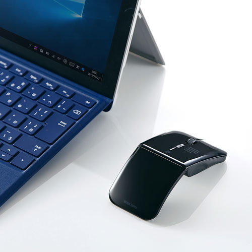 ワイヤレスマウス(Bluetooth・充電式・おすすめ・おしゃれ・人気・静音・ブラック）MA-BTIR116BKN サンワサプライ