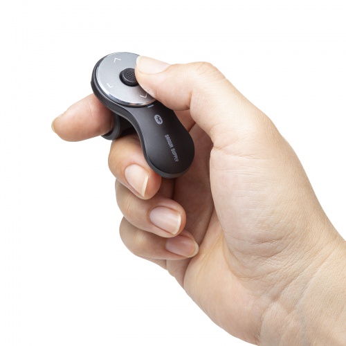 リングマウス（スティック搭載・Bluetooth接続・5ボタン・USB充電式・フィンガーマウス・マット・ブラック） MA-BTRING3BK サンワサプライ