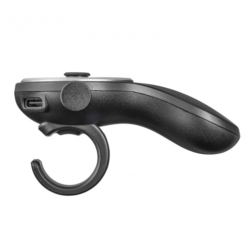 リングマウス（サイドホイール搭載・Bluetooth接続・5ボタン・USB Type-C充電式・スワイプ操作・スティック操作・フィンガーマウス・スマホ・マット・ブラック）