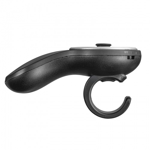 リングマウス（サイドホイール搭載・Bluetooth接続・5ボタン・USB Type-C充電式・スワイプ操作・スティック操作・フィンガーマウス・スマホ・マット・ブラック）