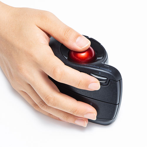 ワイヤレスマウス(Bluetooth・電池式・おすすめ・おしゃれ・人気・エルゴノミクス・トラックボール・マルチペアリング・静音・5ボタン・ブラック） MA-BTTB179BK サンワサプライ