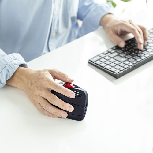 ワイヤレスマウス(Bluetooth・電池式・おすすめ・おしゃれ・人気・エルゴノミクス・トラックボール・マルチペアリング・静音・5ボタン・ブラック） MA-BTTB179BK サンワサプライ