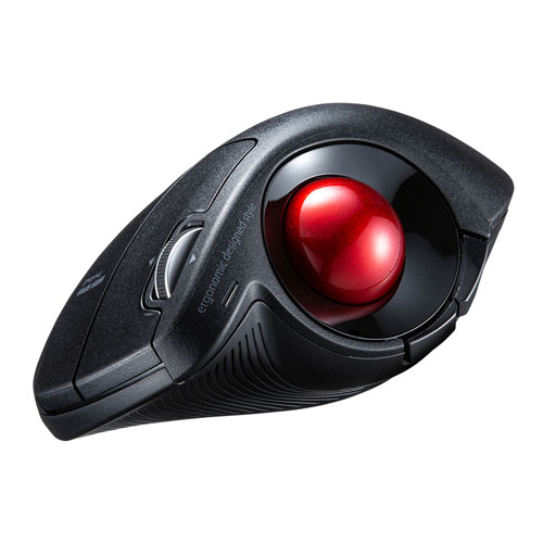 ワイヤレスマウス(Bluetooth・電池式・おすすめ・おしゃれ・人気・エルゴノミクス・トラックボール・マルチペアリング・静音・5ボタン・ブラック） MA-BTTB179BK サンワサプライ