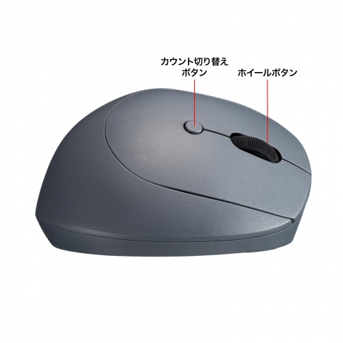 ワイヤレスマウス（Bluetooth・小型・エルゴノミクス・静音・5ボタン・戻る/進むボタン搭載・DPI切替・マルチペアリング・3台・ブルーLED・FREEROシリーズ・ブラック）