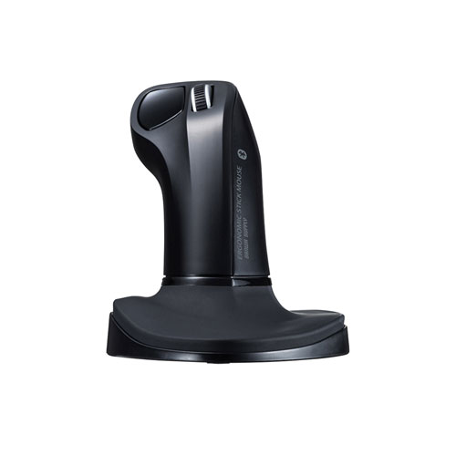 マウス（エルゴノミクス・Bluetooth 5.0・スティック型・大型・ブラック）