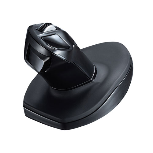 マウス（エルゴノミクス・Bluetooth 5.0・スティック型・大型・ブラック）