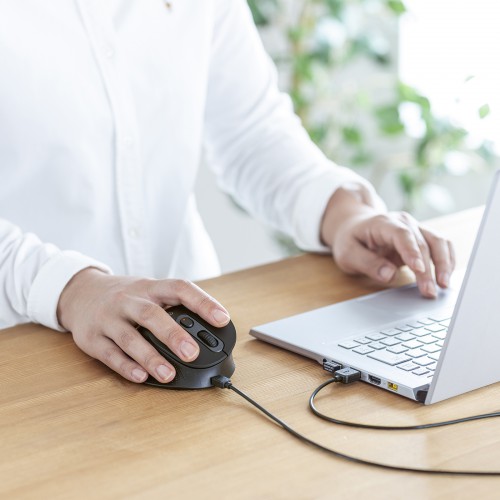 ワイヤレスマウス(Bluetooth・充電式・おすすめ・おしゃれ・人気・エルゴノミクス・タイプC・5ボタン） MA-ERGBT24 サンワサプライ