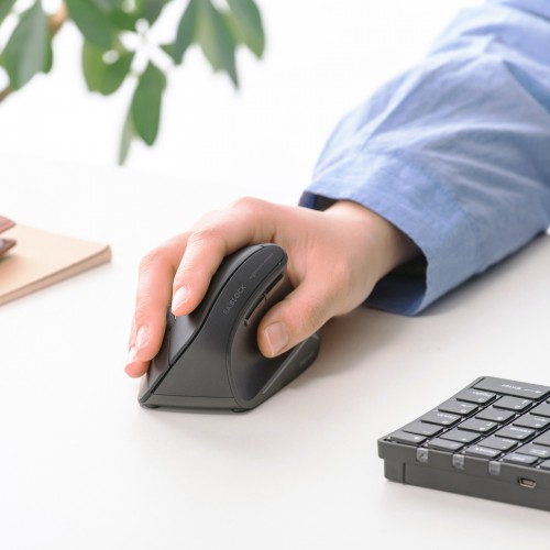 ワイヤレスマウス(Bluetooth・電池式・おすすめ・おしゃれ・人気・エルゴノミクス・抗菌・静音・大型サイズ） MA-ERGBTK11 サンワサプライ