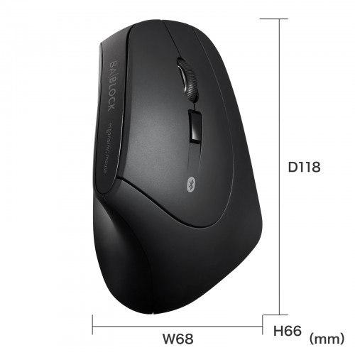 ワイヤレスマウス(Bluetooth・電池式・おすすめ・おしゃれ・人気・エルゴノミクス・抗菌・静音・大型サイズ） MA-ERGBTK11 サンワサプライ