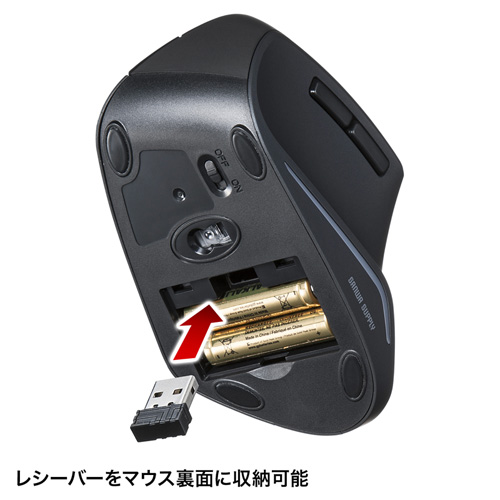 エルゴマウス(ワイヤレス・腱鞘炎防止・ブルーLED・6ボタン)