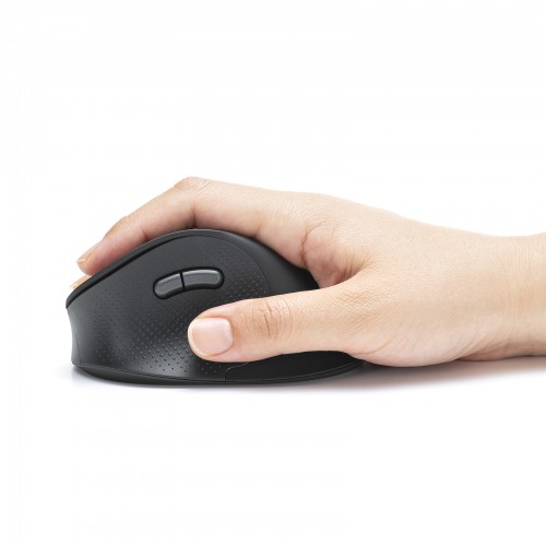 静音ワイヤレスマウス(エルゴノミクス・ワイヤレス・USB A・Type-C・ブルーLED・5ボタンiPhone15対応・iPhone15plus対応・ブラック） MA-ERGW22 サンワサプライ