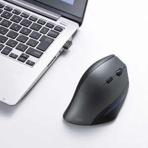 【アウトレット･訳あり・セール】ブルーLEDマウス（ワイヤレス・エルゴノミクス） MA-ERGW8 サンワサプライ