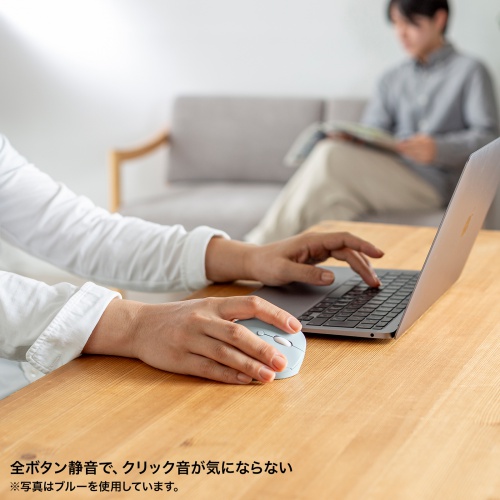 ワイヤレスマウス（Bluetooth＆2.4GHz・小型・エルゴノミクス・静音・5ボタン・戻る/進むボタン搭載・DPI切替・マルチペアリング・ブルーLED・FREEROシリーズ・ブラック）