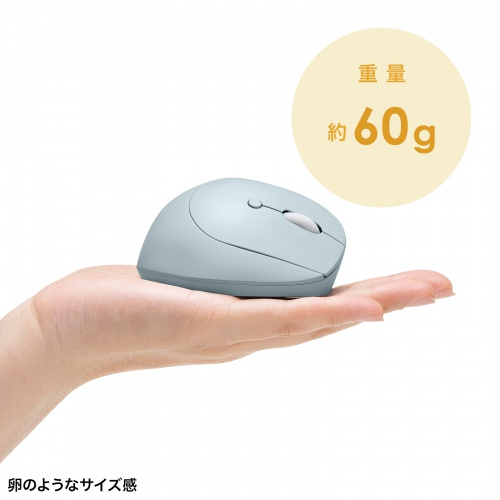 ワイヤレスマウス（Bluetooth＆2.4GHz・小型・エルゴノミクス・静音・5ボタン・戻る/進むボタン搭載・DPI切替・マルチペアリング・ブルーLED・FREEROシリーズ・ブルー）