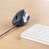 有線マウス（USB・小型・エルゴノミクス・静音・5ボタン・戻る/進むボタン搭載・Win/Mac対応・DPI切替・ブルーLED・FREEROシリーズ・ブラック）