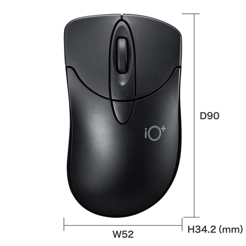 ワイヤレスマウス(Bluetooth・電池式・おすすめ・おしゃれ・人気・静音・イオプラス・ブラック） MA-IPBBS303BK サンワサプライ