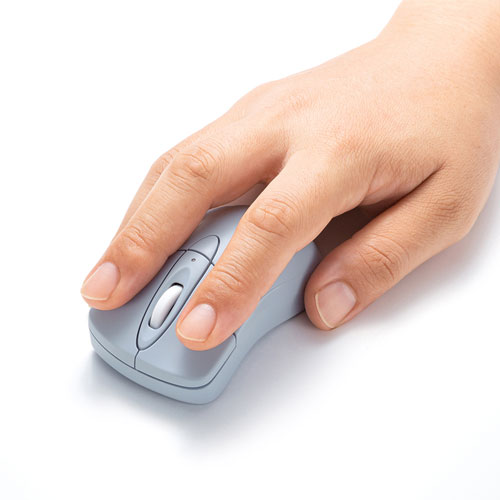 ワイヤレスマウス(Bluetooth・電池式・おすすめ・おしゃれ・人気・静音・イオプラス・スカイブルー） MA-IPBBS303BL  サンワサプライ