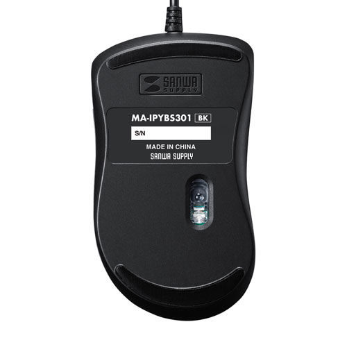 静音有線ブルーLEDマウス “イオプラス”（ブラック）