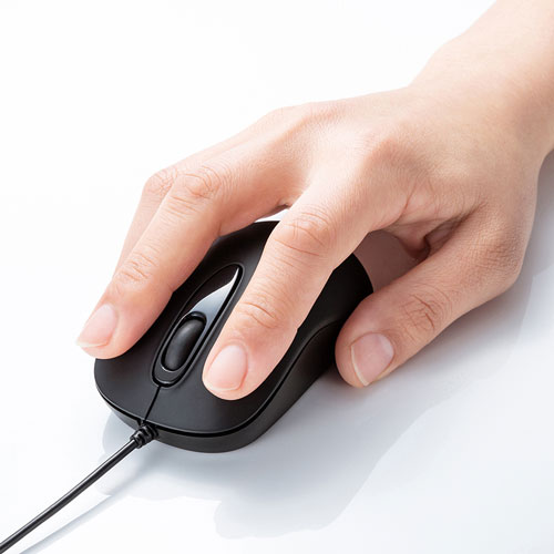 有線マウス(USB接続・レーザー・ブラック)