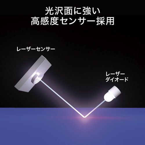 有線マウス(USB接続・レーザー・ブラック)