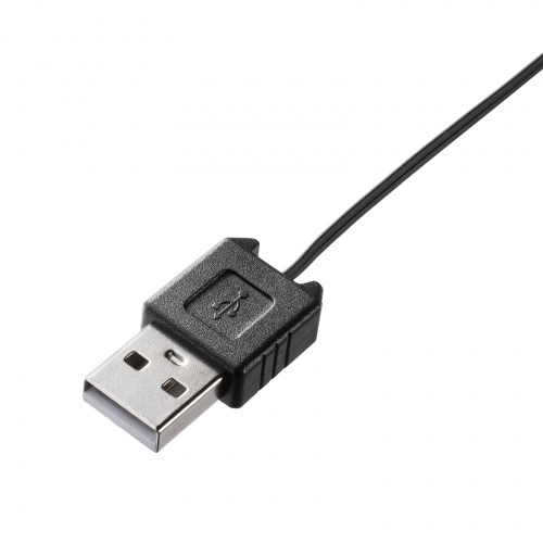 抗菌 巻取り式マウス（静音・有線・ブルーLED・3ボタン・USB A接続・レッド）