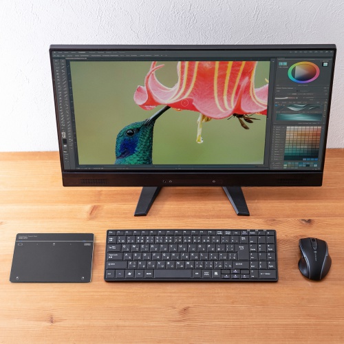 タッチパッド（Bluetooth・振動機能・USB・トラックパッド・ワイヤレス・薄型・高精度・スクリーンキーボード・ジェスチャー機能・Windows専用・7インチ・Lサイズ・ガンメタ）