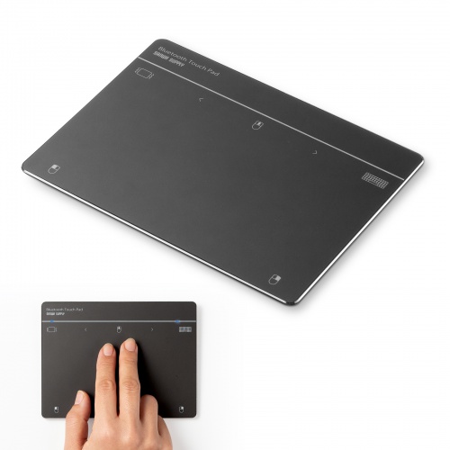 タッチパッド（Bluetooth・振動機能・USB・トラックパッド・ワイヤレス・薄型・高精度・スクリーンキーボード・ジェスチャー機能・Windows専用・7インチ・Lサイズ・ガンメタ）