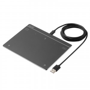 タッチパッド（有線・振動機能・USB・トラックパッド・薄型・高精度・スクリーンキーボード・ジェスチャー機能・Windows専用・7インチ・Lサイズ・ガンメタ）