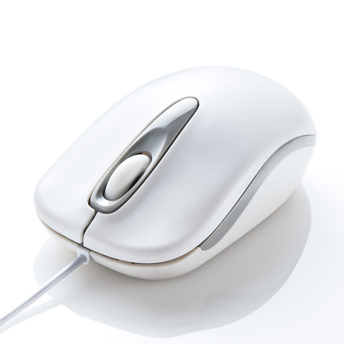 光学式マウス（有線・3ボタン・USB・ホワイト）