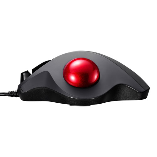 有線トラックボール（静音・5ボタン・親指操作タイプ・エルゴノミクス）MA-TB184BK