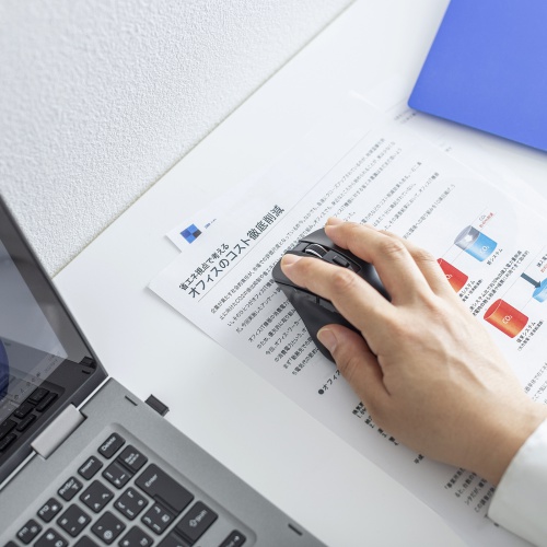 マウス（ワイヤレス・ブルーLED・5ボタン・中型・ブラック） MA-WB518BK サンワサプライ