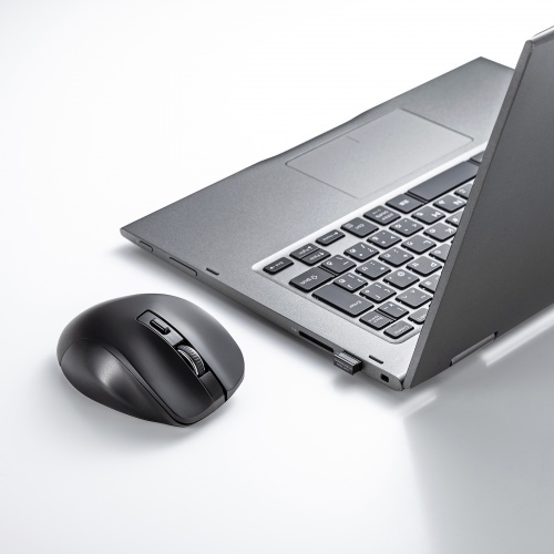 マウス（ワイヤレス・ブルーLED・5ボタン・中型・ブラック） MA-WB518BK サンワサプライ