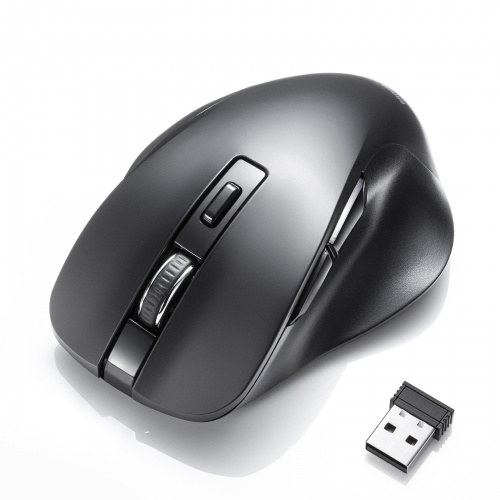 マウス（ワイヤレス・ブルーLED・5ボタン・中型・ブラック） MA-WB518BK サンワサプライ