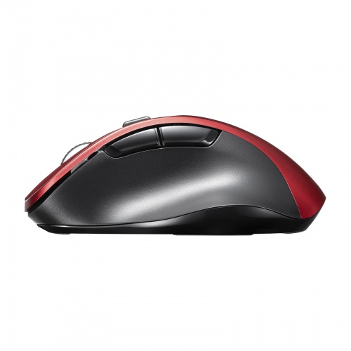 【アウトレット】マウス（ワイヤレス・ブルーLED・5ボタン・中型・レッド）MA-WB518R