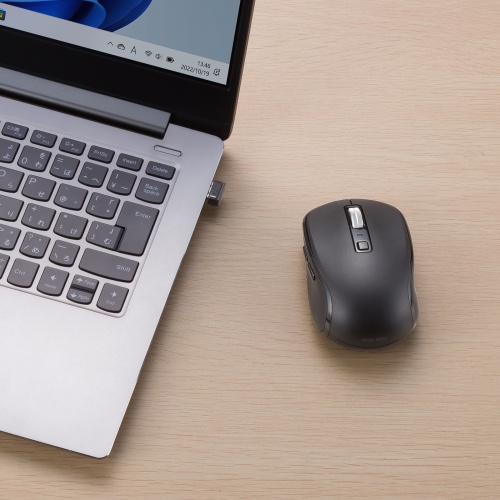 ワイヤレスマウス(Bluetooth・充電式・おすすめ・おしゃれ・人気・ 静音・5ボタン・ブラック） MA-WBBS519BK サンワサプライ