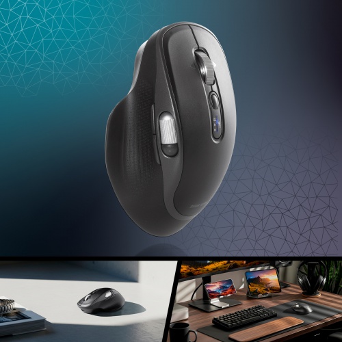 ワイヤレスマウス（高速スクロール・サイド / チルトホイール・Bluetooth・無線・静音・6ボタン・マルチペアリング・カウント切り替え・左右スクロール・割り当て設定・戻る・進む）