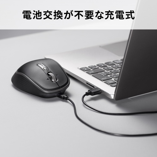 ワイヤレスマウス（高速スクロール・サイド / チルトホイール・Bluetooth・無線・静音・6ボタン・マルチペアリング・カウント切り替え・左右スクロール・割り当て設定・戻る・進む）