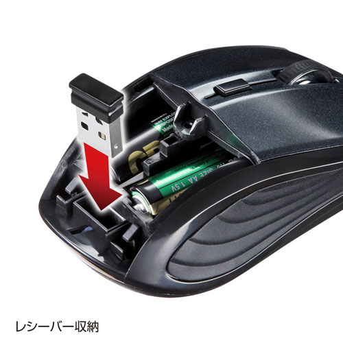 ブルーLEDマウス(ダークシルバー) サンワサプライ