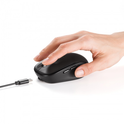 ワイヤレスマウス（静音・5ボタン・充電式・2.4GHz・ブルーLED・ブラック） MA-WBS520BK サンワサプライ