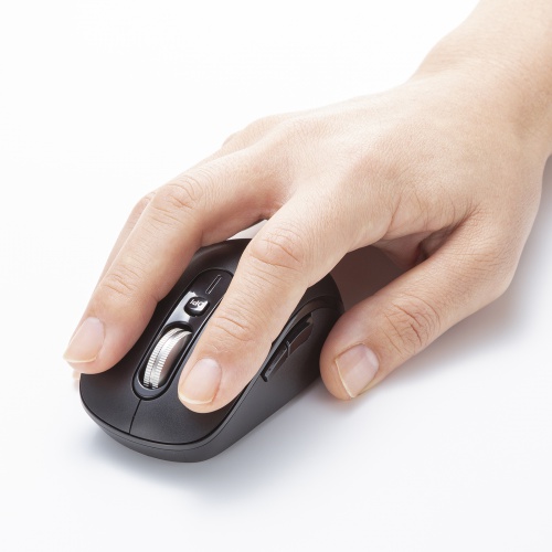 ワイヤレスマウス（チルトホイール・高速スクロール・2.4GHz・無線・静音・5ボタン・ブルーLED・カウント切り替え・左右スクロール・Mac対応・戻る・進む）