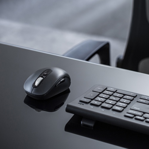 ワイヤレスマウス（チルトホイール・高速スクロール・2.4GHz・無線・静音・5ボタン・ブルーLED・カウント切り替え・左右スクロール・Mac対応・戻る・進む）