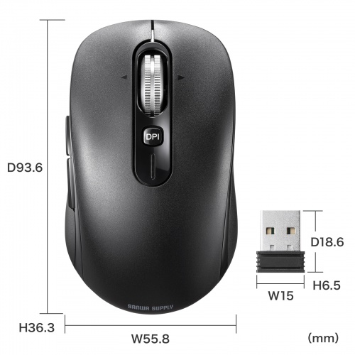 ワイヤレスマウス（チルトホイール・高速スクロール・2.4GHz