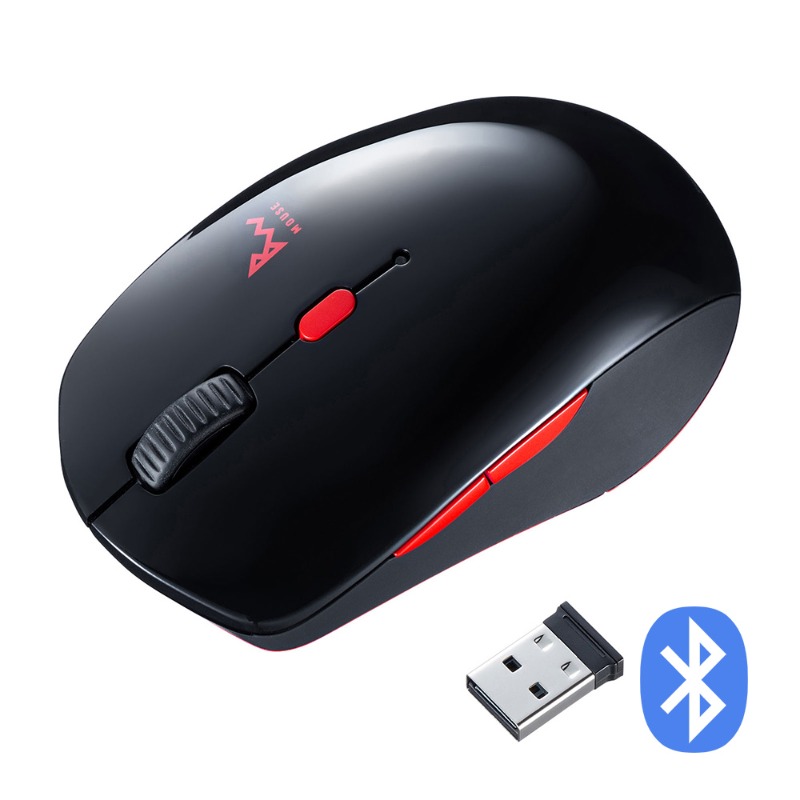 ワイヤレスマウス 静音 Bluetooth・2.4GHz対応 MA-WBTBL193BKR