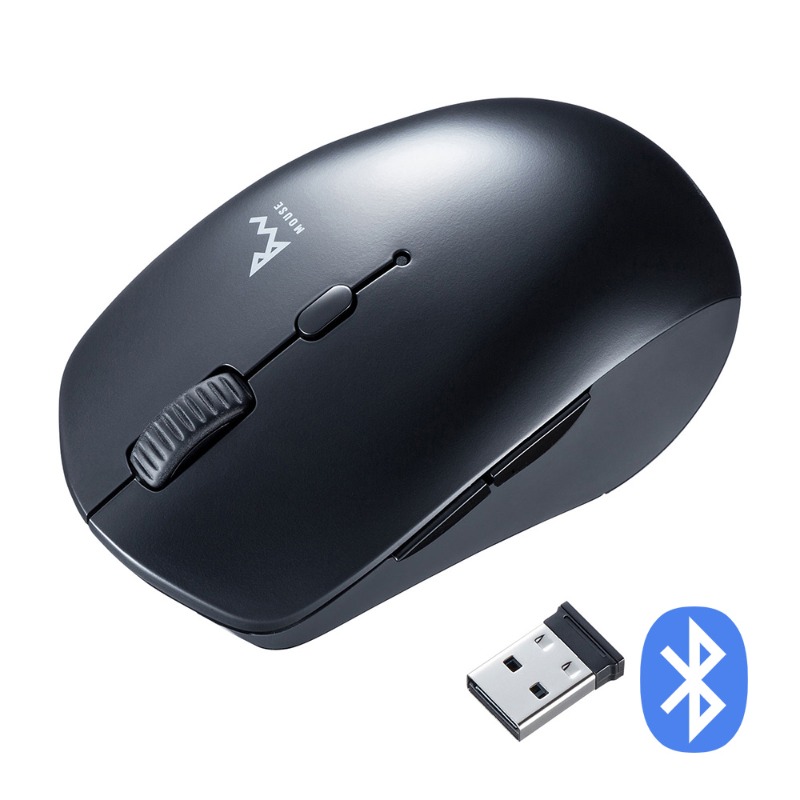ワイヤレスマウス 静音 Bluetooth・2.4GHz対応 MA-WBTBL193BK