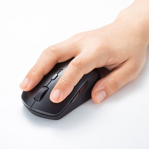 ワイヤレスマウス(Bluetooth・充電式・おすすめ・おしゃれ・人気・静音・コンボマウス・ブラック） MA-WBTBL193BK サンワサプライ