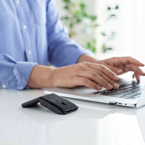 【アウトレット･訳あり・セール】静音Type-Cワイヤレス IR LEDマウス（5ボタン・薄型）