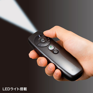 【アウトレット･訳あり・セール】レーザーポインター(パワーポイント操作・ワイヤレストラックボール付・グリーン)