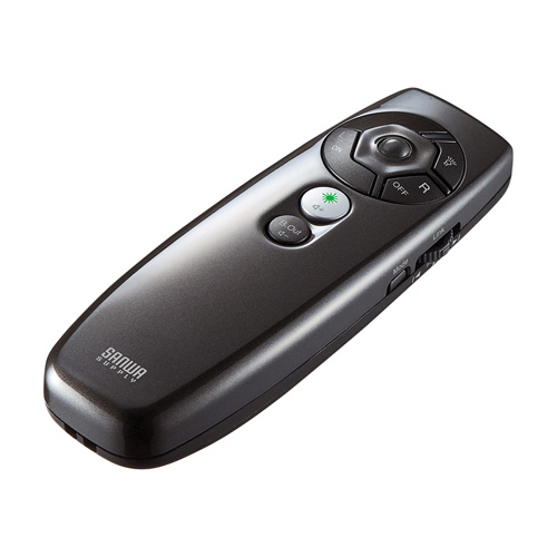 【アウトレット･訳あり・セール】レーザーポインター(パワーポイント操作・ワイヤレストラックボール付・グリーン)