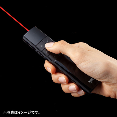 タイマー付きプレゼンテーションマウス（赤色光レーザーポインター付き・抗菌仕様）